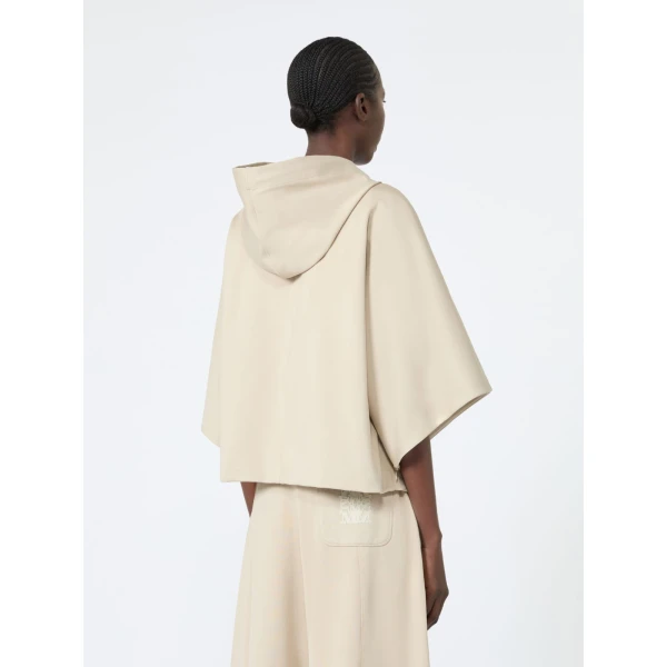Max Mara Fidato Technical Cotton Jersey Boxy Sweater in Stone Grey | Sweaters | Luxury Shoes 