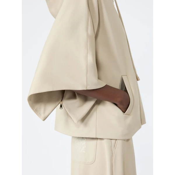 Max Mara Fidato Technical Cotton Jersey Boxy Sweater in Stone Grey | Sweaters | Luxury Shoes 
