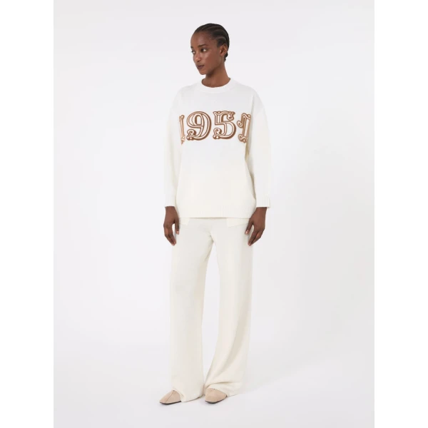 Max Mara Fido Wool and Cashmere Jumper in White | Sweaters | Luxury Shoes 