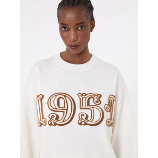Max Mara Fido Wool and Cashmere Jumper in White | Sweaters | Luxury Shoes 