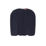 Max Mara Fieno Lightweight Cady Blouse in Midnight Blue | Blouse | Luxury Shoes 