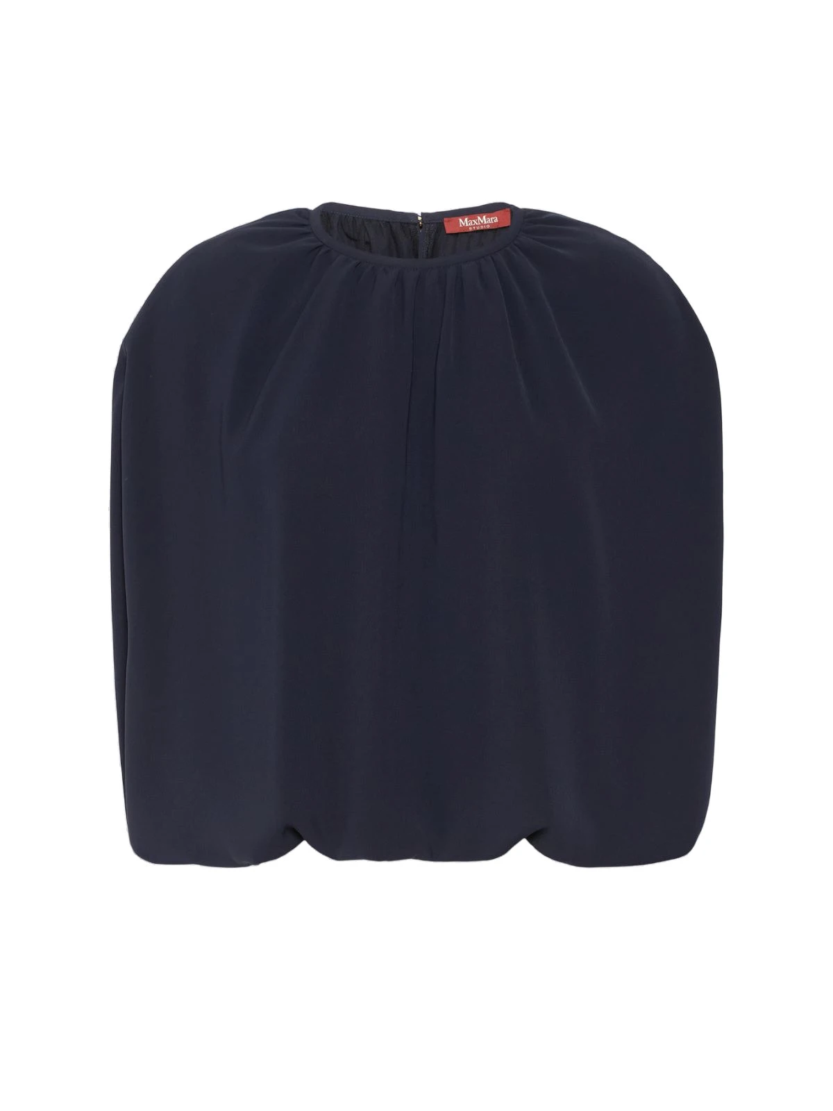Max Mara Fieno Lightweight Cady Blouse in Midnight Blue Max Mara Fieno Lightweight Cady Blouse in Midnight Blue | Blouse | Luxury Shoes