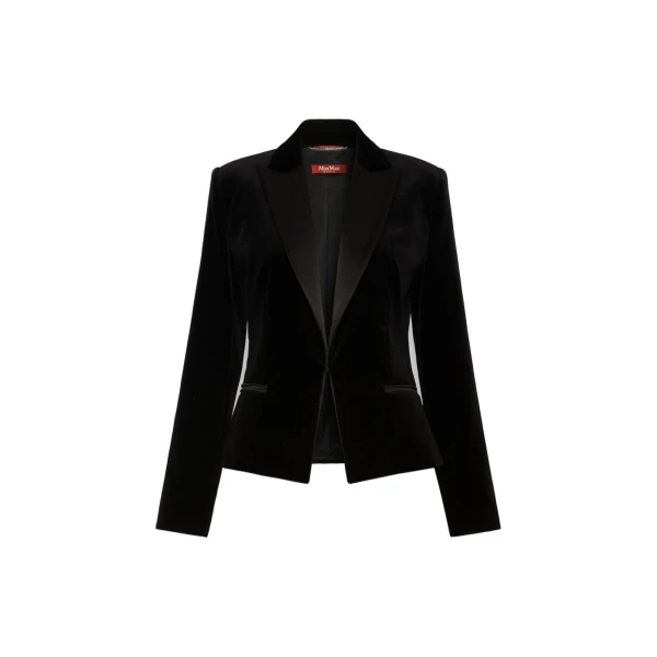 Filante Velvet Tuxedo Jacket in Black