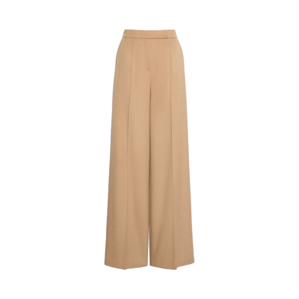 Max Mara Filato Wide Sable-Look Camel Trousers in Camel | Wide leg pants | Luxury Shoes 