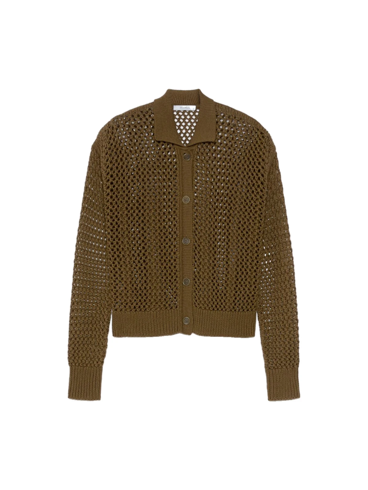 Max Mara Film Cotton Cordonnet Cardigan in Khaki Max Mara Film Cotton Cordonnet Cardigan in Khaki | Cardigan | Luxury Shoes
