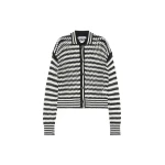 Max Mara Film Cotton Cordonnet Cardigan in White Blue | Cardigan | Luxury Shoes 