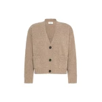 Max Mara Filmato Wool V-Neck Cardigan in Hazelnut Brown | Cardigan | Luxury Shoes 