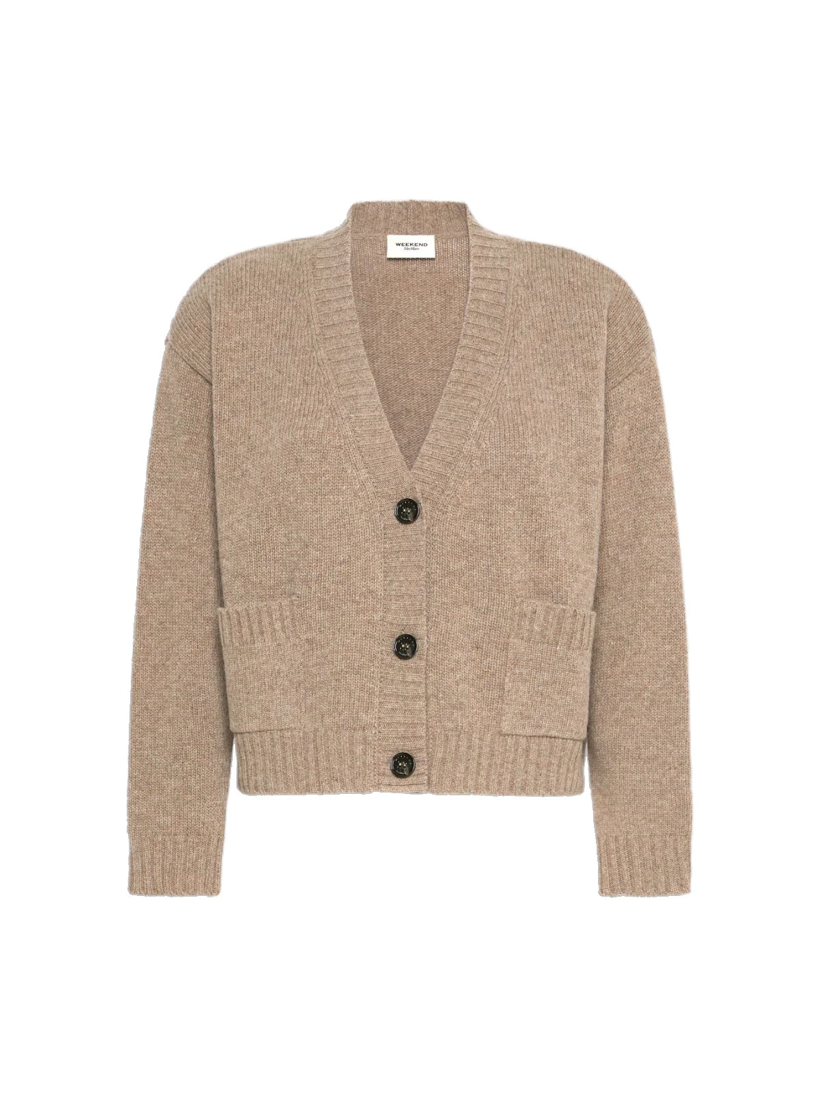 Max Mara Filmato Wool V-Neck Cardigan in Hazelnut Brown Max Mara Filmato Wool V-Neck Cardigan in Hazelnut Brown | Cardigan | Luxury Shoes