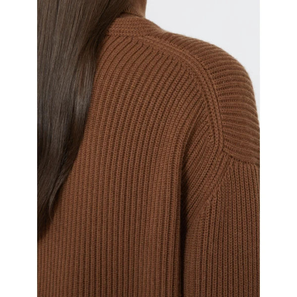 Max Mara Filtro Wool and Cashmere Cardigan in Tobacco | Cardigan | Luxury Shoes 