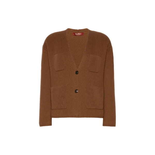 Filtro Wool and Cashmere Cardigan in Tobacco