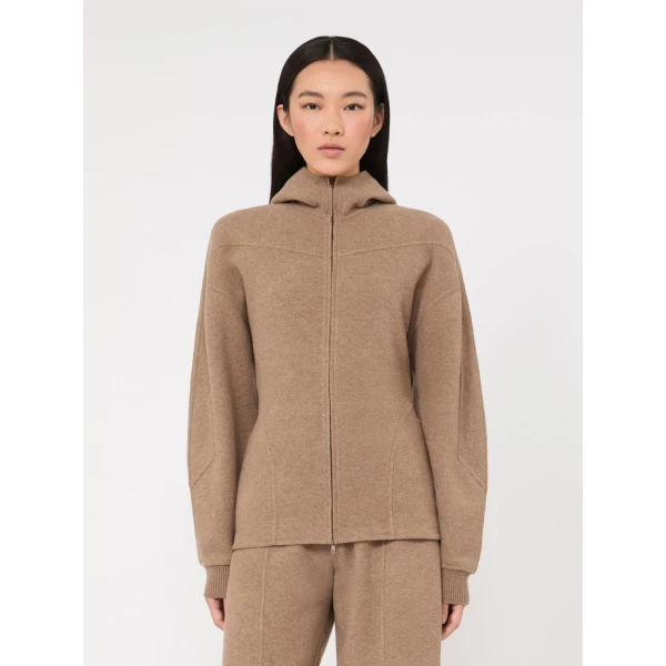 Max Mara Filtro Wool and Cashmere Jersey Sweatshirt in Beige | Sweaters | Luxury Shoes 