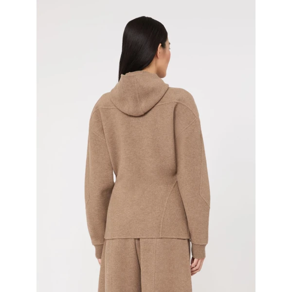 Max Mara Filtro Wool and Cashmere Jersey Sweatshirt in Beige | Sweaters | Luxury Shoes 