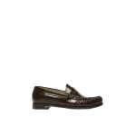 Max Mara Fingere Crocodile-Print Leather Loafers in Chocolate | Loafers | Luxury Shoes 