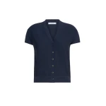 Max Mara Finito Viscose Crepe Cardigan in Ultramarine | Cardigan | Luxury Shoes 