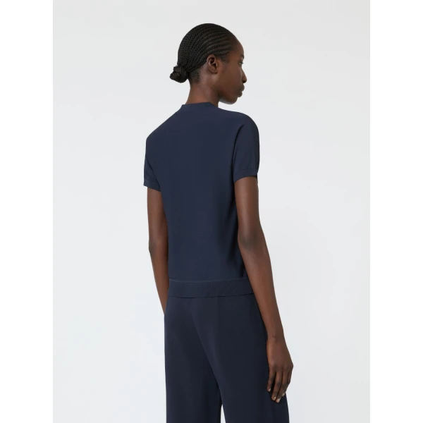 Max Mara Finito Viscose Crepe Cardigan in Ultramarine | Cardigan | Luxury Shoes 