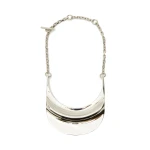 Max Mara Fiocchi Crescent Pendant Necklace in Silver | Women | Luxury Shoes 