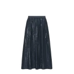 Max Mara Fiordi Sequin-Embroidered Cotton Skirt in Navy | Maxi Skirts | Luxury Shoes 