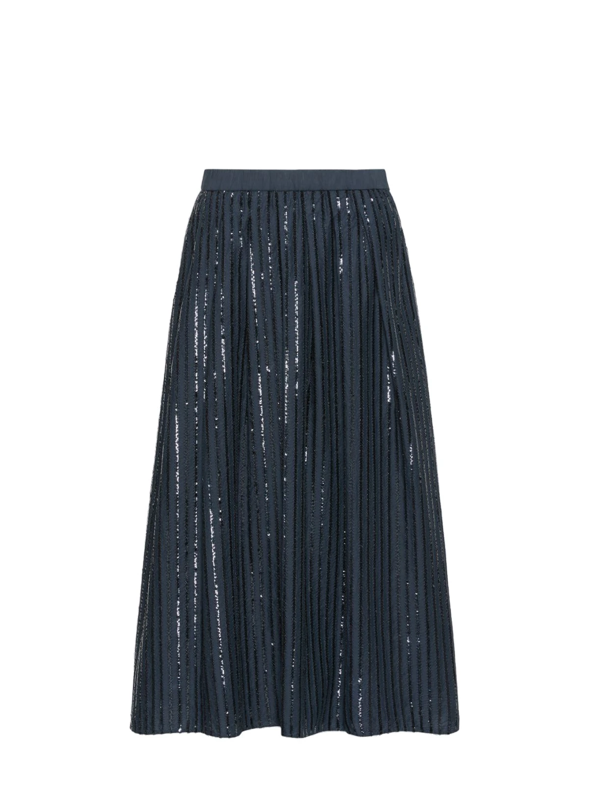 Max Mara Fiordi Sequin-Embroidered Cotton Skirt in Navy Max Mara Fiordi Sequin-Embroidered Cotton Skirt in Navy | Maxi Skirts | Luxury Shoes