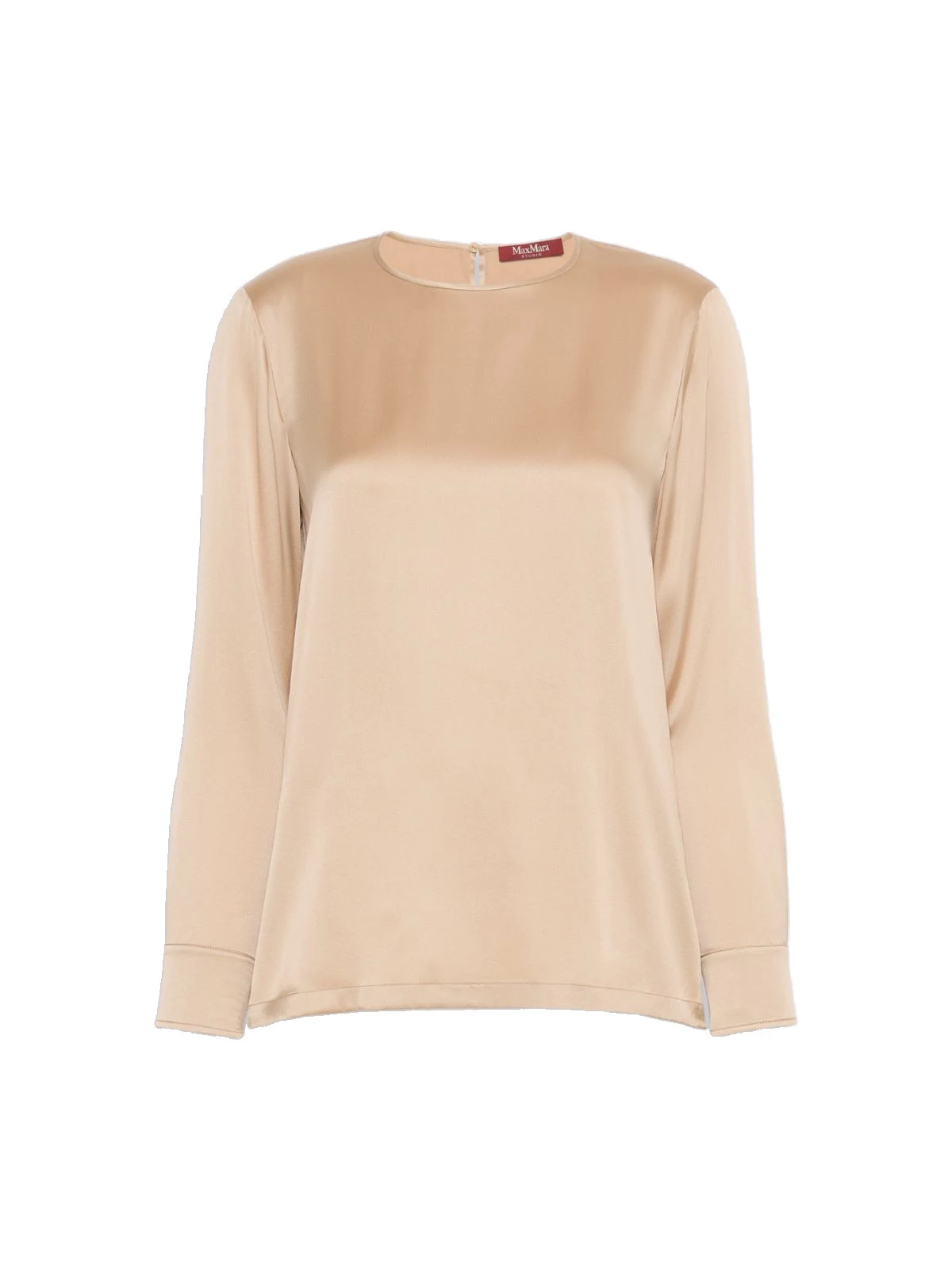 Max Mara Fiordi Silk Satin Blouse in Camel Max Mara Fiordi Silk Satin Blouse in Camel | Blouse | Luxury Shoes