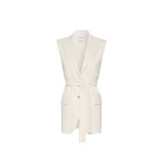 Max Mara Fiore Milano Knit Jersey Gilet in Ivory | Vests | Luxury Shoes 
