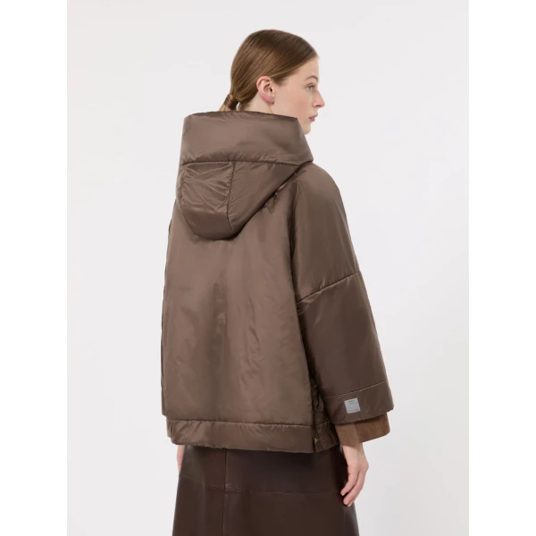 Max Mara Fiore Padded Hooded Water-Repellent Jacket in Brown | Jackets | Luxury Shoes 