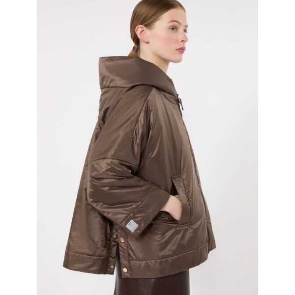Max Mara Fiore Padded Hooded Water-Repellent Jacket in Brown | Jackets | Luxury Shoes 