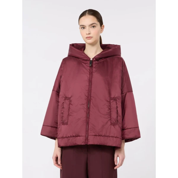 Max Mara Fiore Padded Hooded Water-Repellent Jacket in Red | Jackets | Luxury Shoes 