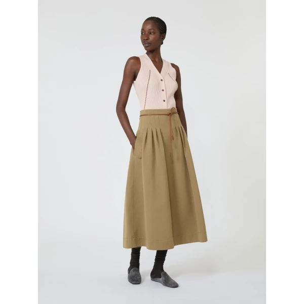 Max Mara Fiorire Cotton and Viscose Gilet in Pink | Sweaters | Luxury Shoes 