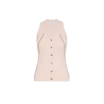 Max Mara Fiorire Cotton and Viscose Gilet in Pink | Sweaters | Luxury Shoes 