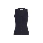Max Mara Fiorire Cotton and Viscose Gilet in Ultramarine | Sweaters | Luxury Shoes 
