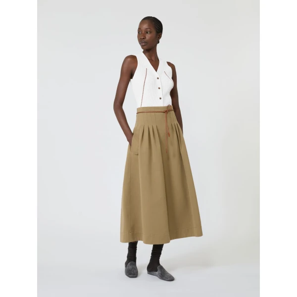 Max Mara Fiorire Cotton and Viscose Gilet in White | Sweaters | Luxury Shoes 