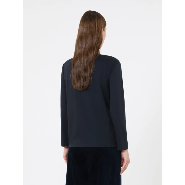 Max Mara Fiorito Cotton Jersey T-Shirt in Ultramarine | T-shirts | Luxury Shoes 