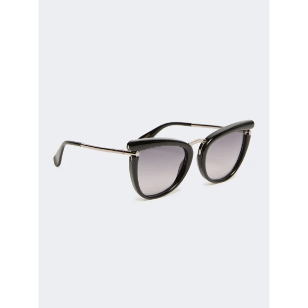 Max Mara Fischio Acetate Butterfly Glasses in Black | Sunglasses | Luxury Shoes 