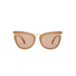 Max Mara Fischio Acetate Butterfly Glasses in Camel | Sunglasses | Luxury Shoes 