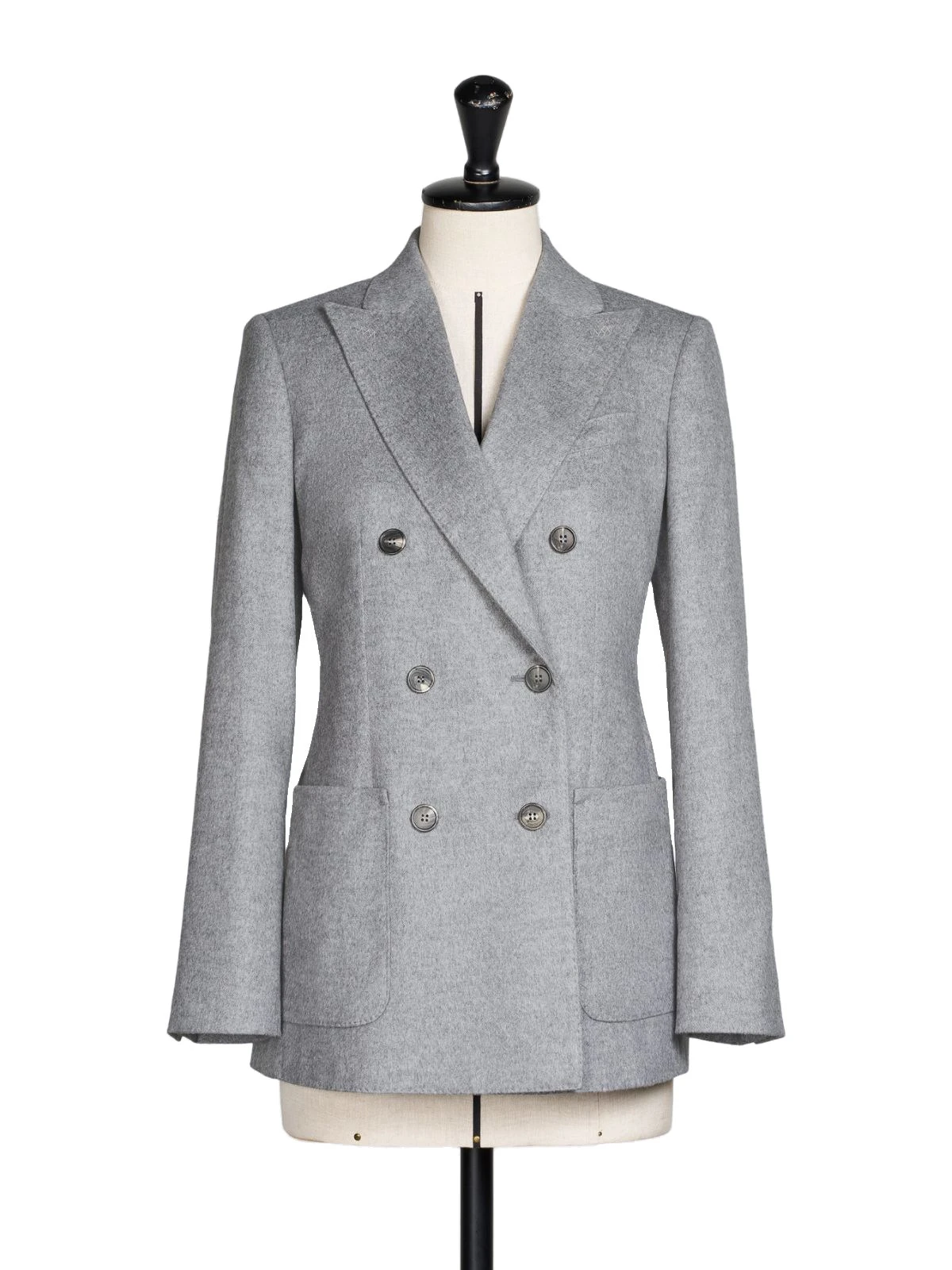 Max Mara Flash Double-Breasted Silk and Cashmere Blazer in Light Grey Max Mara Flash Double-Breasted Silk and Cashmere Blazer in Light Grey | Blazers | Luxury Shoes