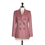 Max Mara Flash Double-Breasted Silk and Cashmere Blazer in Pink | Blazers | Luxury Shoes 