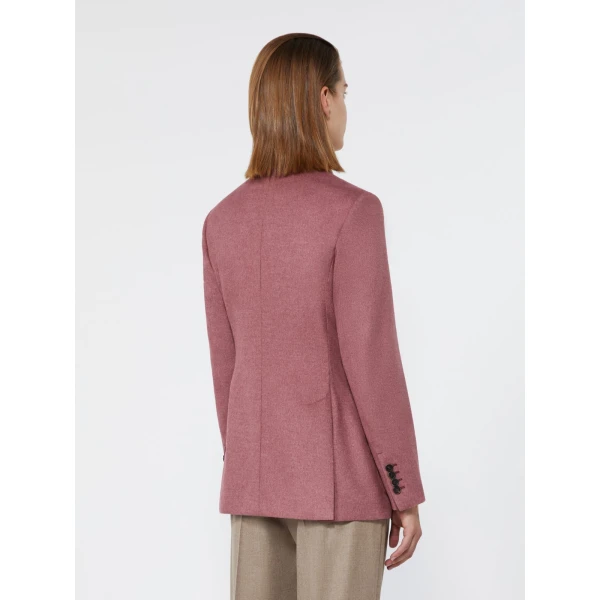 Max Mara Flash Double-Breasted Silk and Cashmere Blazer in Pink | Blazers | Luxury Shoes 