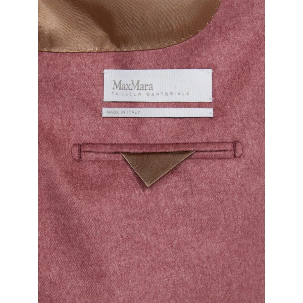 Max Mara Flash Double-Breasted Silk and Cashmere Blazer in Pink | Blazers | Luxury Shoes 