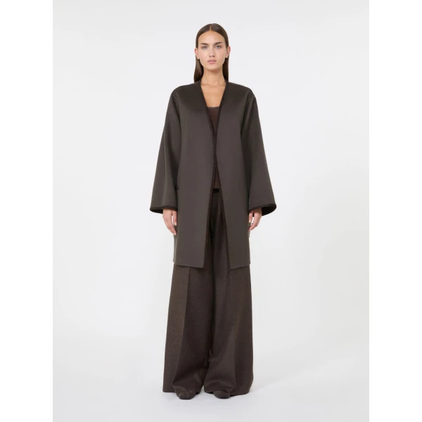 Max Mara Flipper Cashmere Cape-Style Coat in Mud | Coats | Luxury Shoes 