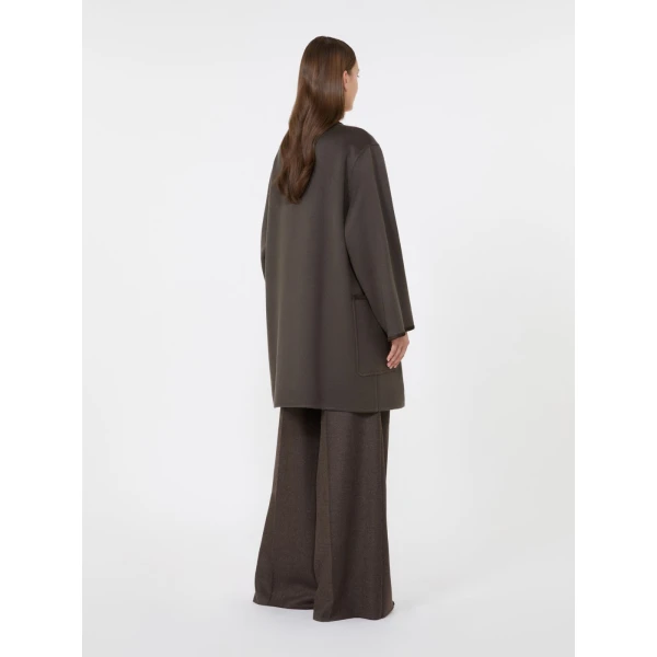 Max Mara Flipper Cashmere Cape-Style Coat in Mud | Coats | Luxury Shoes 