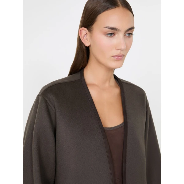 Max Mara Flipper Cashmere Cape-Style Coat in Mud | Coats | Luxury Shoes 