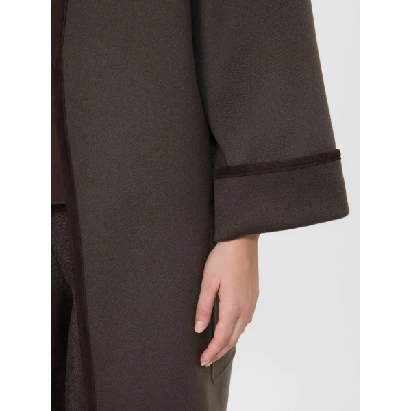 Max Mara Flipper Cashmere Cape-Style Coat in Mud | Coats | Luxury Shoes 