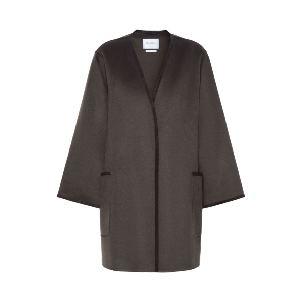 Max Mara Flipper Cashmere Cape-Style Coat in Mud | Coats | Luxury Shoes 