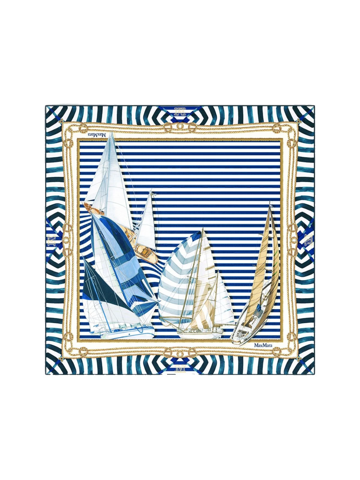Max Mara Flipper Printed Silk Foulard in Ultramarine Max Mara Flipper Printed Silk Foulard in Ultramarine | Scarves | Luxury Shoes