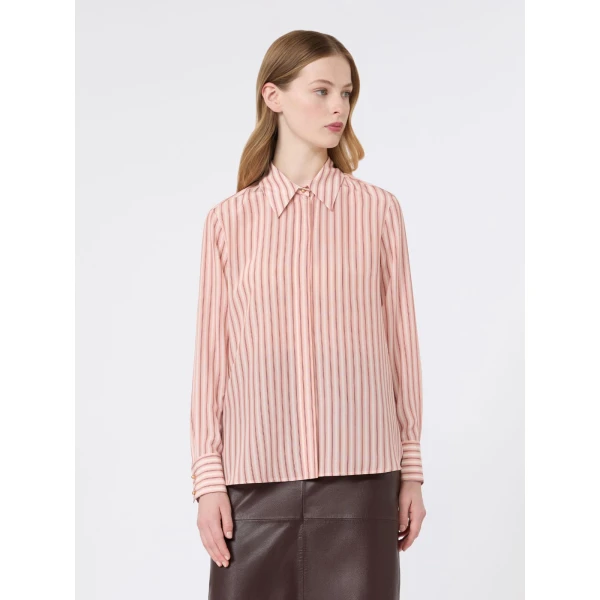 Max Mara Flirt Printed Silk Shirt in Fard | Shirts | Luxury Shoes 