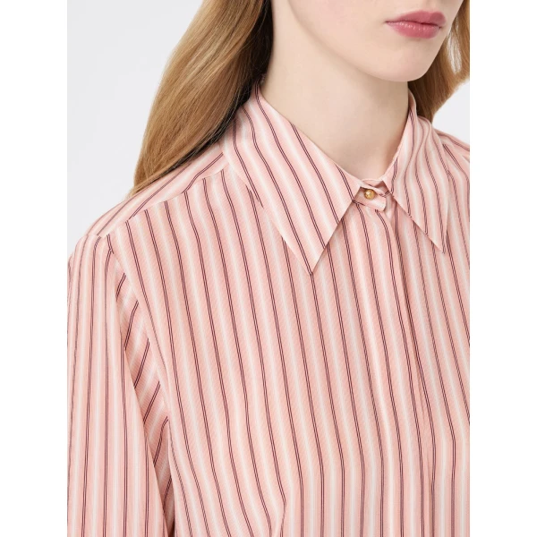 Max Mara Flirt Printed Silk Shirt in Fard | Shirts | Luxury Shoes 