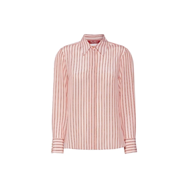 Flirt Printed Silk Shirt in Fard
