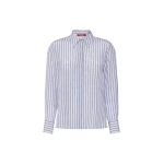 Max Mara Flirt Printed Silk Shirt in Light Blue | Shirts | Luxury Shoes 
