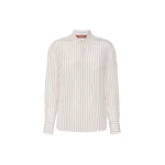 Max Mara Flirt Printed Silk Shirt in Natural | Shirts | Luxury Shoes 