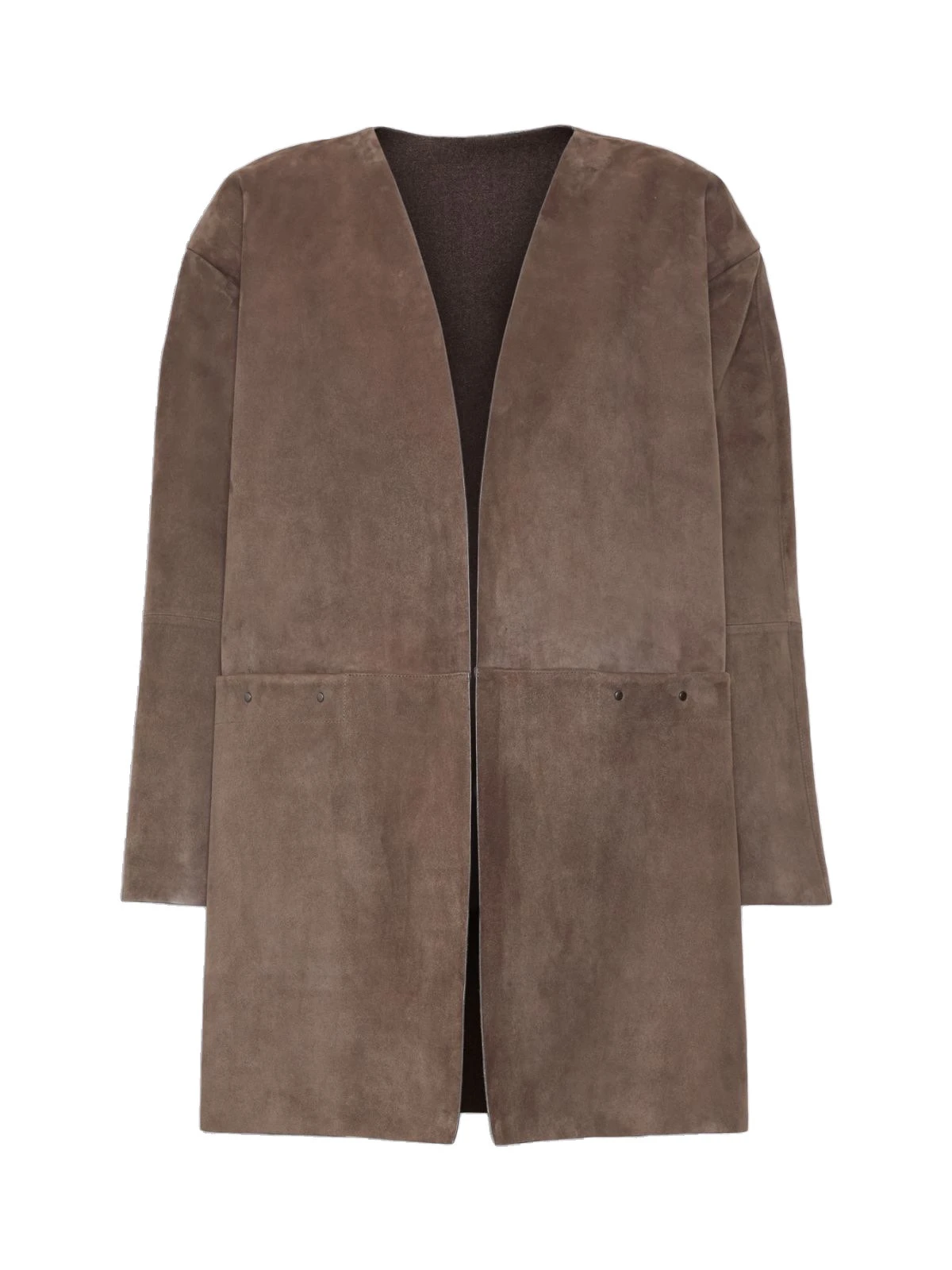 Max Mara Flirt Suede Overcoat in Mud Max Mara Flirt Suede Overcoat in Mud | Leather Coats | Luxury Shoes
